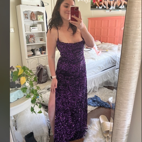 Lucy in the sky purple sequin gown! - Picture 4 of 5